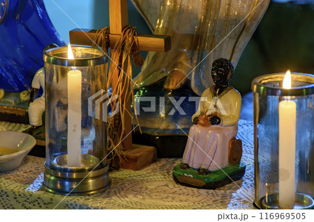 Altar with religious symbols 116969505