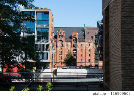 Hamburg, Germany. View of famous Speicherstadt warehouse district. Hamburg, Germany. View of famous Speicherstadt warehouse district. 116969605