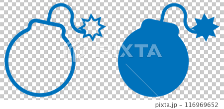 炸彈圖示藍色 116969652