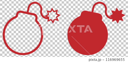 炸彈圖示紅色 116969655