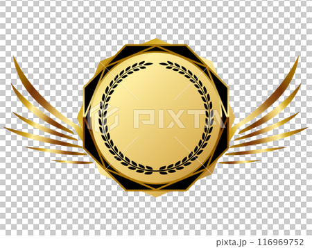 羽のエンブレム　ゴールド 116969752