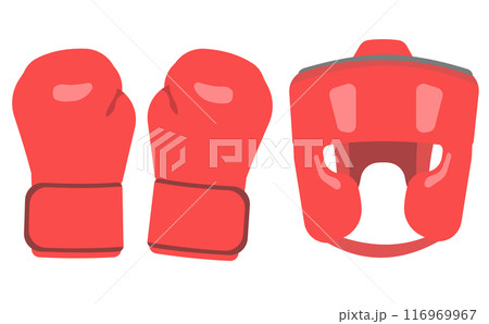 ボクシングのグローブとヘットギア ボクシングのグローブとヘットギア 116969967