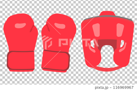 ボクシングのグローブとヘットギア ボクシングのグローブとヘットギア 116969967