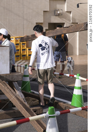 祇園祭　放下鉾の鉾建て　次はどれや？2 116970392