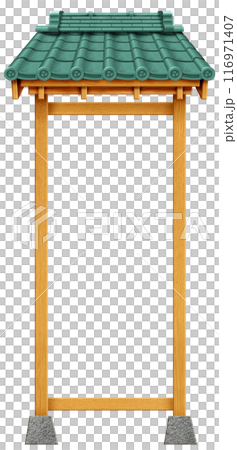 素材：瓦屋根の看板 116971407