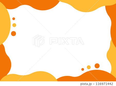 秋のおしゃれなフレーム背景4の1 116971442