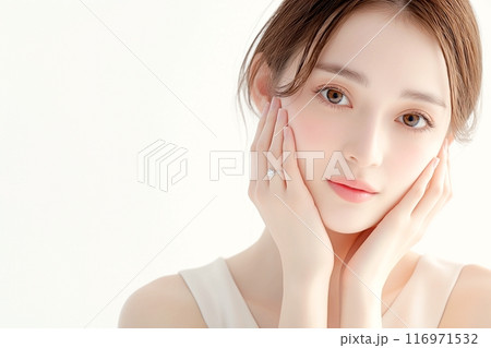 綺麗な肌の女性・アンチエイジング「AI生成画像」 116971532