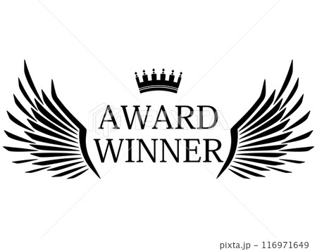 羽のエンブレム　ブラック 116971649