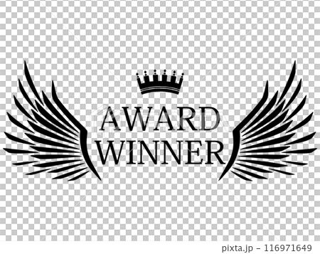 羽のエンブレム　ブラック 116971649