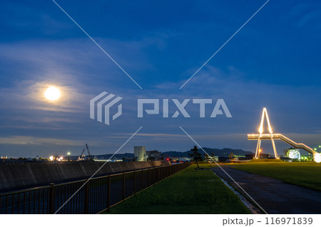 比美乃江公園のライトアップ　富山県氷見市 116971839