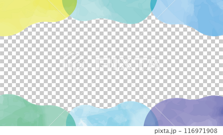 Shape frame, cool colors, watercolor style Shape frame, cool colors, watercolor style 116971908