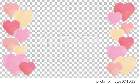 心框水彩左、右粉紅色、橘色和黃色 心框水彩左、右粉紅色、橘色和黃色 116971915