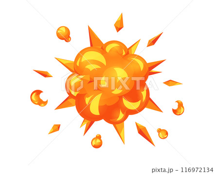 かわいい爆発のエフェクトのイラスト 116972134