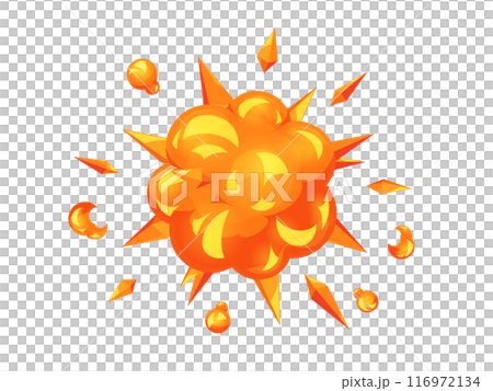 かわいい爆発のエフェクトのイラスト 116972134
