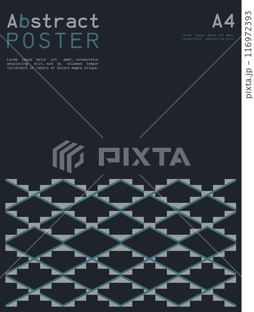 Abstract poster in A4 format with geometric shapes. Vector illustration. Abstract poster in A4 format with geometric shapes. Vector illustration. 116972393