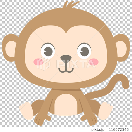 Cute circus carnival animals and snack cartoon illustration monkey Cute circus carnival animals and snack cartoon illustration monkey 116972546