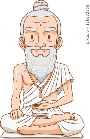 Cartoon Jivaka Komarabhacca the Buddha's personal physician and the father of Buddhist medicine. 116972858