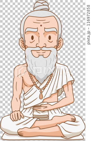 Cartoon Jivaka Komarabhacca the Buddha's personal physician and the father of Buddhist medicine. 116972858