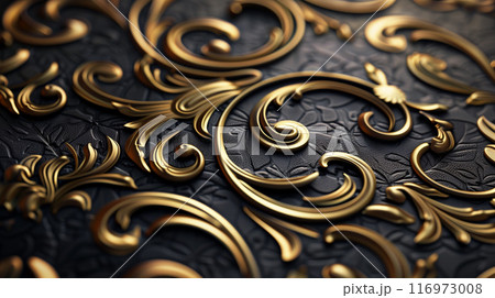 金と濃い色のゴージャスな背景 金と濃い色のゴージャスな背景 116973008