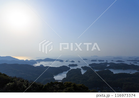 長崎佐世保の九十九島、展海峰からの眺め 116973374