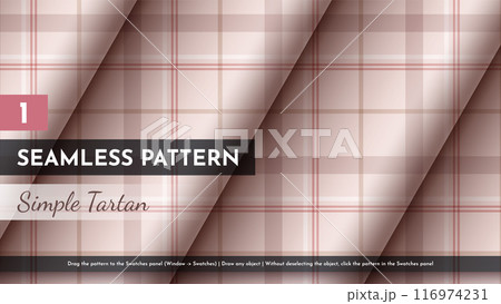 Seamless Simple Tartan Pattern 116974231