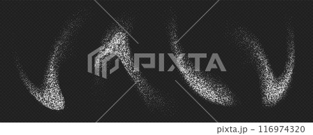 Falling sugar powder, flying salt. White crystals. Falling sugar powder, flying salt. White crystals. 116974320