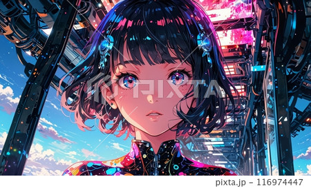 SF風の女の子キャラクター,Generative AI AI画像 SF風の女の子キャラクター,Generative AI AI画像 116974447
