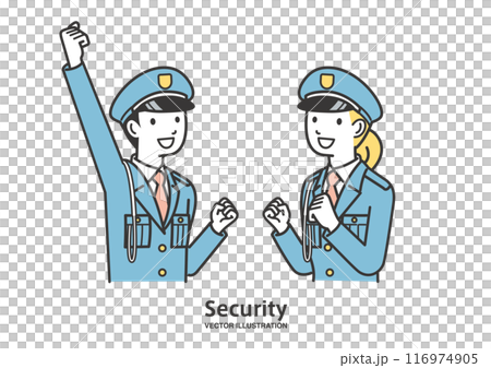 一名男保安正在打拳頭 116974905