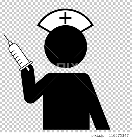 Nurse pictogram / syringe 116975347