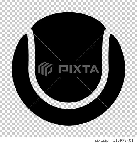 Tennis ball silhouette icon Tennis ball silhouette icon 116975401