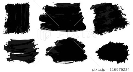 Vector set of grunge watercolor broad strokes Vector set of grunge watercolor broad strokes 116976224