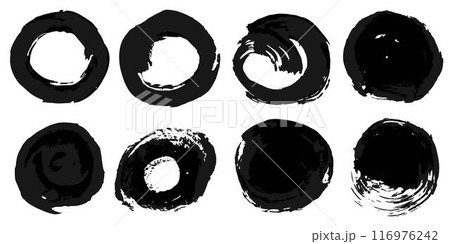 Vector set of grunge watercolor broad strokes Vector set of grunge watercolor broad strokes 116976242