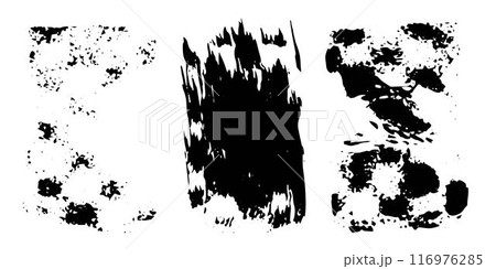 Vector set of grunge watercolor broad strokes 116976285