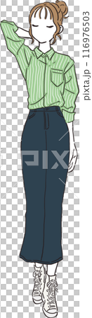 Simple illustration on the theme of summer 2024 fashion trends 116976503