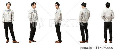 製造業湯フォームの工場・建設勤務の男性の全身人物切り抜き素材 製造業湯フォームの工場・建設勤務の男性の全身人物切り抜き素材 116979000