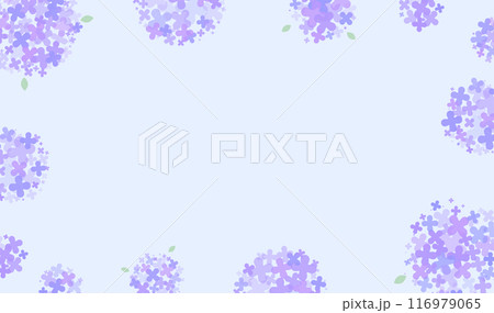 あじさいの花のベクターパターン背景 あじさいの花のベクターパターン背景 116979065