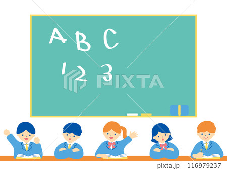 勉強する子供達 勉強する子供達 116979237