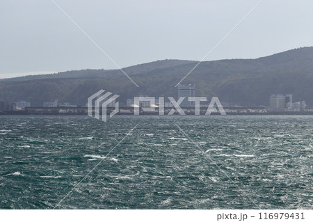 海側から眺める稚内港 北防波堤ドーム 海側から眺める稚内港 北防波堤ドーム 116979431