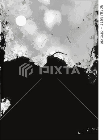 ホラーな背景（黒とグレー） 116979506