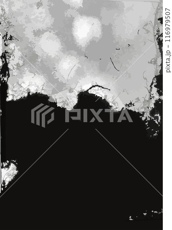 ホラーな背景（黒とグレー） 116979507
