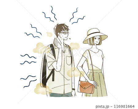 自分の体臭を気にする男性 116981664