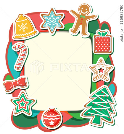 Festive Christmas Cookie Frame Festive Christmas Cookie Frame 116982790