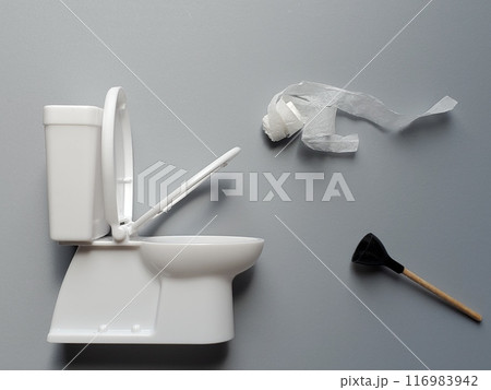 トイレつまりのイメージ(便器左) 116983942