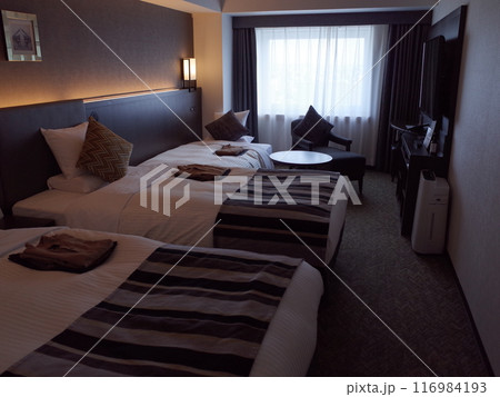 スーペリアツインハイフロアの客室風景_マイスティズプレミア札幌パーク 116984193