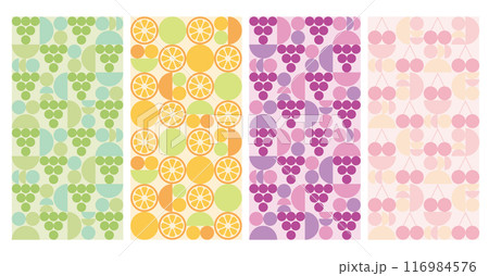 果物 マスカット オレンジ ぶどう さくらんぼ 背景 縦長 幾何学 セット 果物 マスカット オレンジ ぶどう さくらんぼ 背景 縦長 幾何学 セット 116984576