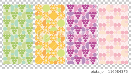 果物 マスカット オレンジ ぶどう さくらんぼ 背景 縦長 幾何学 セット 果物 マスカット オレンジ ぶどう さくらんぼ 背景 縦長 幾何学 セット 116984576