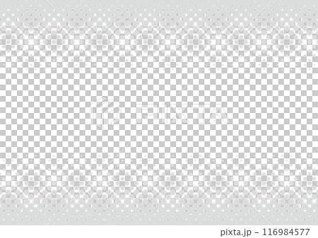ハーフトーン　グレー　背景　フレーム　上下　ベクター　素材	 116984577