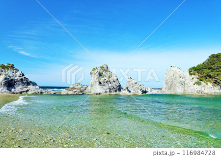 岩手県　青空の浄土ヶ浜 116984728