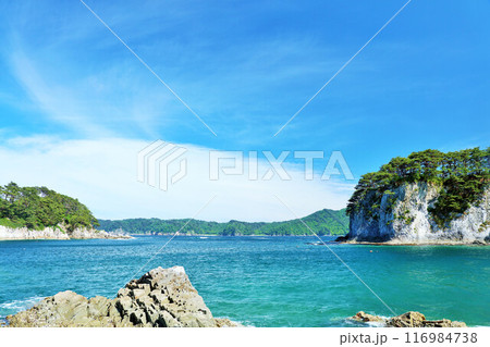 岩手県 青空の浄土ヶ浜 岩手県 青空の浄土ヶ浜 116984738