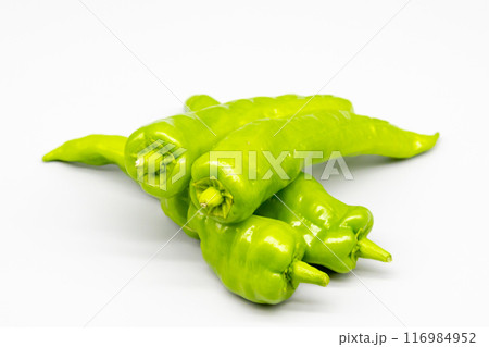 白背景と甘とうがらし 白背景と甘とうがらし 116984952